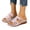 Pink, variant on Womens Wedge Sandals Slip On Arch Support Slides Recovery Summer Beach Slippers Comfortable Plantar Fasciitis Arch Support Low Wedge Dressy Open Toe Walking Shoes
