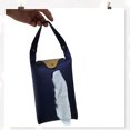 thumbnail image 4 of Bolsa de pañuelos de mano para colgar en el coche, escritorio de café con bloqueo de color a la moda, caja de almacenamiento para coche, cajón único, colgante creativo (azul real), 4 of 5