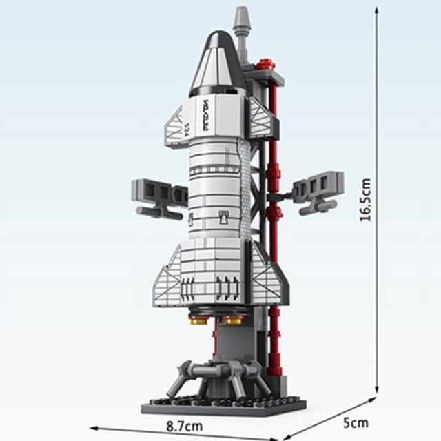 Space Rocket Launch Center Building Blocks Set, Aerospace Space Station and Spacecraft Model, DIY Aviation City STEM Bricks Toy, Creative Educational Gift for Kids