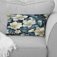 thumbnail image 2 of Designart "Magnolia Blue Artistic Splendor" Floral Printed Throw Pillow, 2 of 5