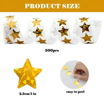 CCOCC 500 Pieces 1 Inch Gold Star Stickers for Kids Reward At School Classroom