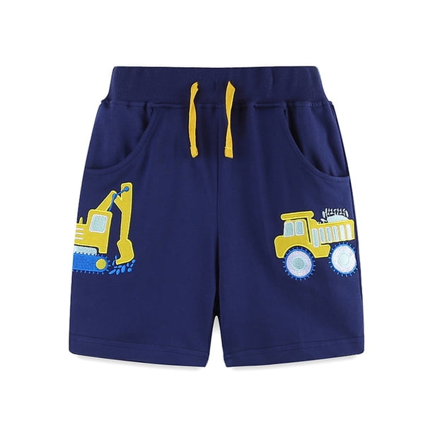 Odeerbi 2-7 Años Niños Verano Pantalones Cortos Camión Excavador Pantalones Cortos Deportivos Pantalones Cortos Transpirables