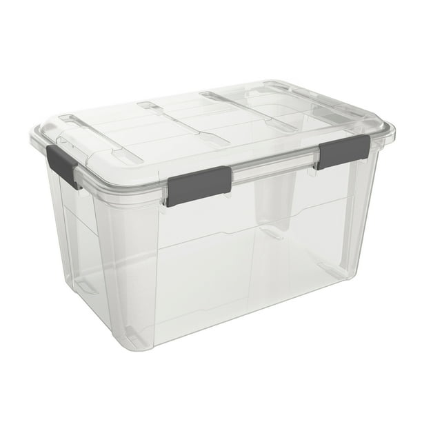 Ezy Storage Weather Proof 13 Gallon Plastic Storage Container Bin Box w