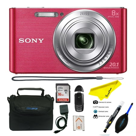 Sony DSC-W830 Digital Camera (Pink) + Buzz -Photo Intermediate