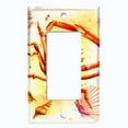 thumbnail image 2 of Metal Light Switch Wall Plate Outlet Cover (Ocean Sea Shell Crab Beach Clam - Single Rocker), 2 of 2