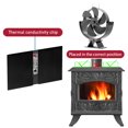 6 Blades Fireplace Fans Wood Stove Fan Non Electric Fireplace Fan Heat Powered 6Blade Wood