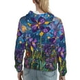 thumbnail image 7 of Haiem Cosmic Purple Irises for Women's Fashion Hoodies & Sweatshirts with Kangaroo Pocket,Hooded Sweatshirt with Eye-catching Drawstrings-XX-Large, 7 of 7