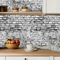 thumbnail image 5 of Peel and Stick Wallpaper Contact Paper Whitewashed White Brick Photographic Design 3D Effect Realistic Rustic Self Adhesive and Removable 24in x 118in, 5 of 8