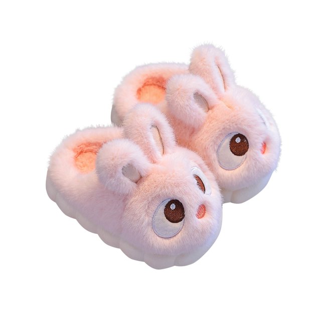 Girl's Slippers Ohufall Winter Children Add Plush Non-slip Keep Warm Home Slippers