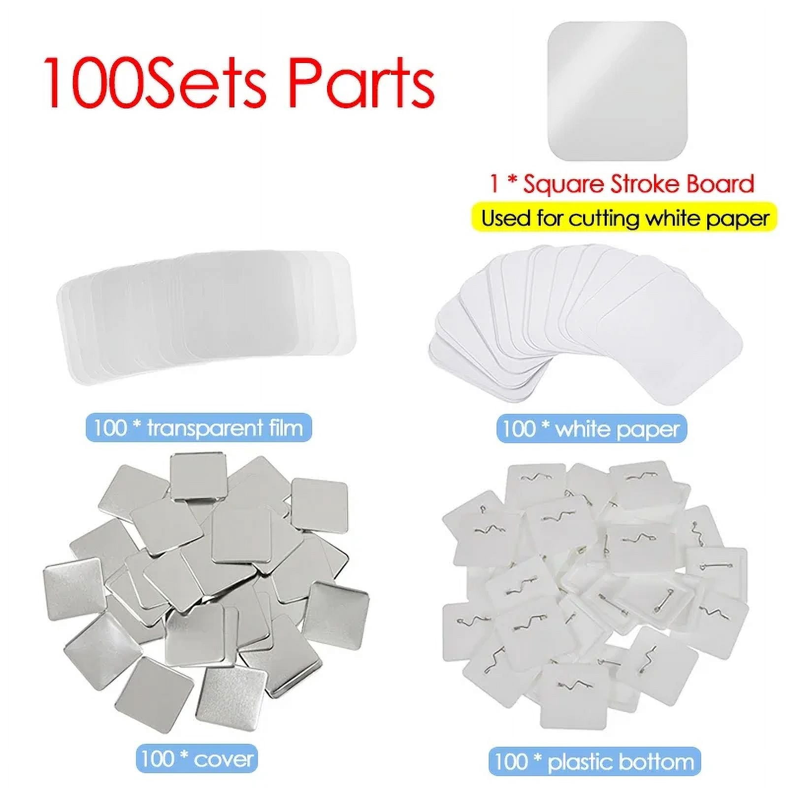 50MM Rotating Style Square Badge Button Maker Machine for DIY Making 50x50mm Fridge Magnets ,Beginner-Friendly