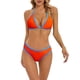 thumbnail image 1 of Conjuntos de bikini Prolriy para mujer, conjunto de bikini de moda para mujer con bloques de color y almohadillas acolchadas, trajes de baño para mujer, naranja L, 1 of 4