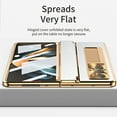 thumbnail image 5 of Feishell Rugged Case for Samsung Galaxy Z Fold5, Glossy Skin-Friendly Screen Protector Flim Cover with Kickstand Hinge Protection Compatible with MagSafe Wireless Charging Shockproof Case,Gold+White, 5 of 7