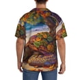 thumbnail image 3 of Sikiie Colorful Maple Leaf Beach Turtle Men's Wrinkle Free Untucked Cuban Shirt Business Casual Button Down Shirts Short Sleeve ShirtXX-Large, 3 of 5