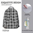 thumbnail image 2 of Moroccan Geometric Backpack Abstract Plaid and Checkerboard Design Colorful School Bag for Students, 2 of 6