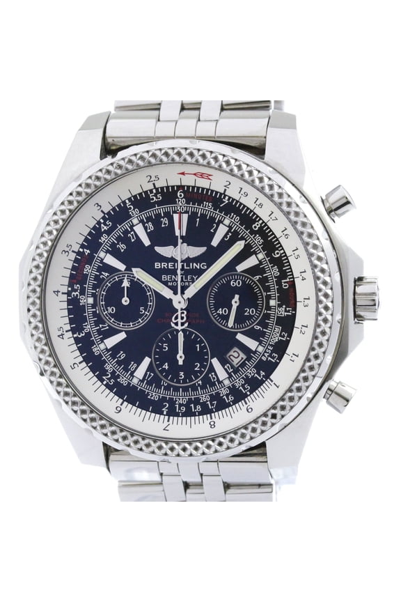 Pre-Owned BREITLING Bentley Motors Steel Automatic Mens Watch A25362 Polished