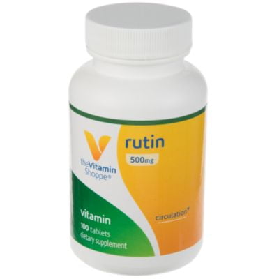 The Vitamin Shoppe Rutin 500MG, Supports Circulation, Supports Vascular Health, Aids in the Absorption of Vitamin C, Once Daily (100