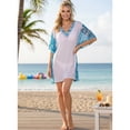 thumbnail image 2 of HAPPY BAY Women's Beachwear Summer Swim Beach Cover ups for Swimwear Women Short Party Swimsuit Coverups for Women S-M Snow White_AC742, 2 of 4