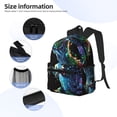 thumbnail image 3 of Disketp colorful flames dinosaur Mochila Ligera Clásica con Múltiples Bolsillos, Mochila Casual para Hombre y Mujer, Ideal para Escuela, Trabajo y Viajes, 3 of 6