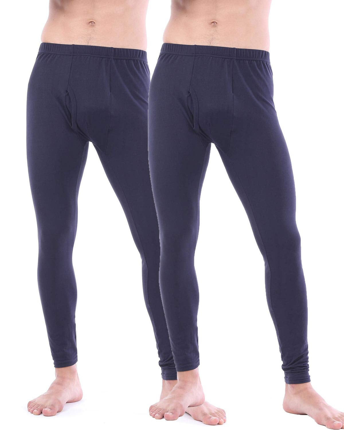 LANBAOSI Men Thermal Pants Long John Underwear Bottom 2 Pack Size 2XL