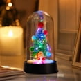 thumbnail image 6 of YingYouFu Lighted Christmas Cloche Decor, Battery Operated Mini Scene Ornament, Tabletop Tree Dome Decoration for Party Home Gift Present Display, 6 of 7
