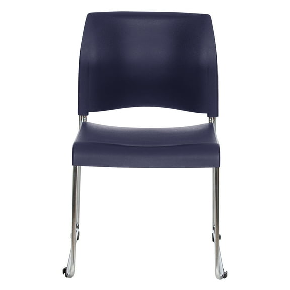 Hampden Furnishings Jody Collection Plastic Stack Chair, Blue, Pack of 4