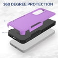 thumbnail image 5 of for Samsung Galaxy S23 FE Case: Dual Layer Protective Heavy Duty Cell Phone Cover Shockproof Rugged with Screen Protector - Military Protection Bumper Tough - Samsung Galaxy S23 FE 5G 2023, Purple, 5 of 16