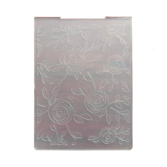 lanema Uneven Embossing Folder Multifunctional Embossing Die Cuts Rectangle Many Flowers Script Die Stencils for