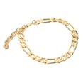 thumbnail image 3 of Flat Link Chain Bracelet Men Women Metal Fashionable Elegant Bracelet Jewelry Accessory for Dating Party, 3 of 25