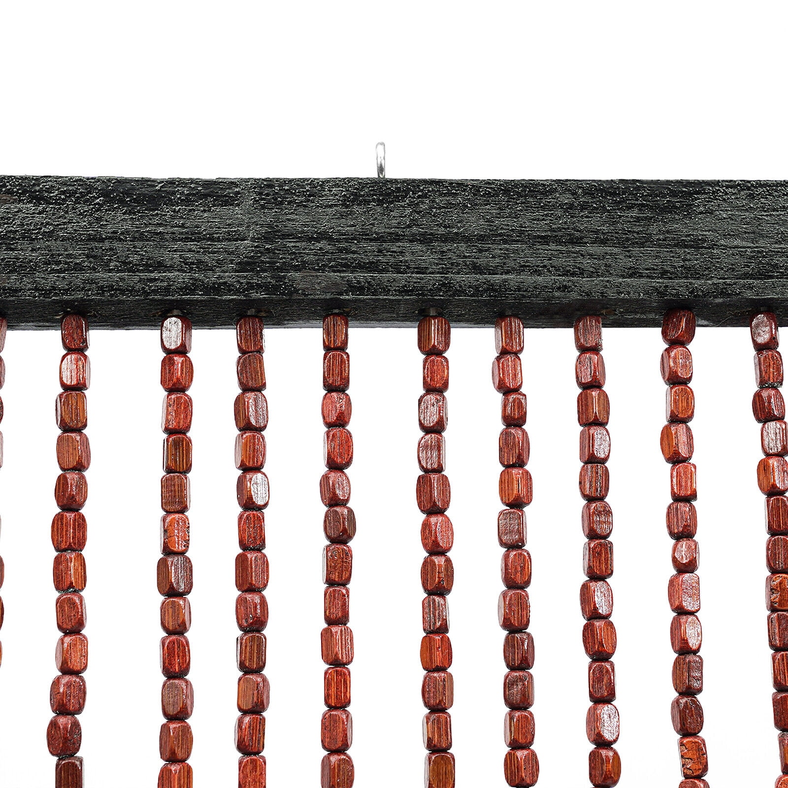 35.43*76.77inch Handmade Beaded Curtain Wood & Bamboo Fly Screen for Bath Bedroom Porch Doorway