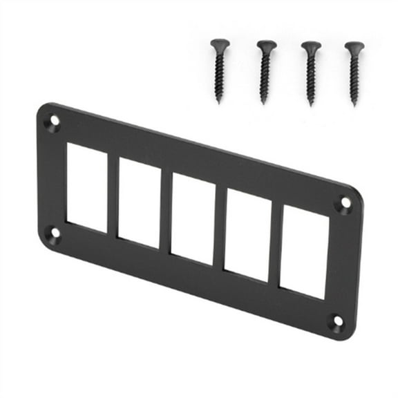 Rocker Switch Panel Housing Black Aluminium Switches Shell Bracket 2WAY-5WAY 5-way