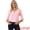 Light Pink, variant on DARING DIVA Women's 3/4 Sleeve Tops Hollow Color Block Boho Shirts L Black
