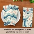 thumbnail image 6 of Napkin Satin Napkin 20*20Inchx6 Kitchen Towel Dinner Plate Towel Decorative Towel Napkin Tea Towel Suitable For Kitchen Table Sea Boat, 6 of 8