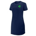 thumbnail image 2 of Women's Fanatics Navy Notre Dame Fighting Irish Ruched Drape T-Shirt Dress, 2 of 5