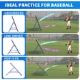 thumbnail image 6 of 7x4 FT Volleyball Rebounder Net，Ultimate Training Equipment for Volleyball & Lacrosse，Enhanced Bouncing System for Volleying, Bumping, Spiking Drills，Multiple Adjustable Rebound Angles（Blue）, 6 of 11