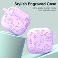 thumbnail image 3 of Funda Maxjoy para AirPods de cuarta generación con grabado de dinosaurio morado, 3 of 8
