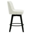 thumbnail image 6 of MINCETA Counter Stool,26" 360 Free Swivel Upholstered Bar Stool with Back-Set of 2-PU in Cream White, 6 of 6