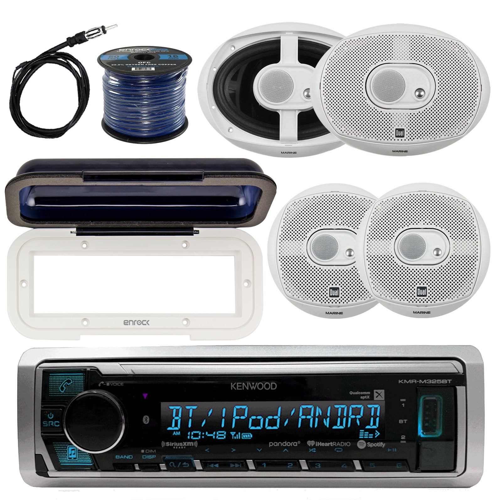 Kenwood Marine Digital Media Bluetooth Receiver, Dual Marine 6.5