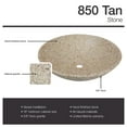 thumbnail image 3 of MR Direct 850-Tan Granite Vessel Sink Ensemble with Antique Bronze finish 731 faucet, pop-up drain, and sink ring, 3 of 6