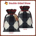 thumbnail image 4 of Color Matching Linen Bundle Mouth Gift Bag Can Be Used For Daily Small Items Argyle Plaid Dimgray_95746_2 Small, 4 of 8
