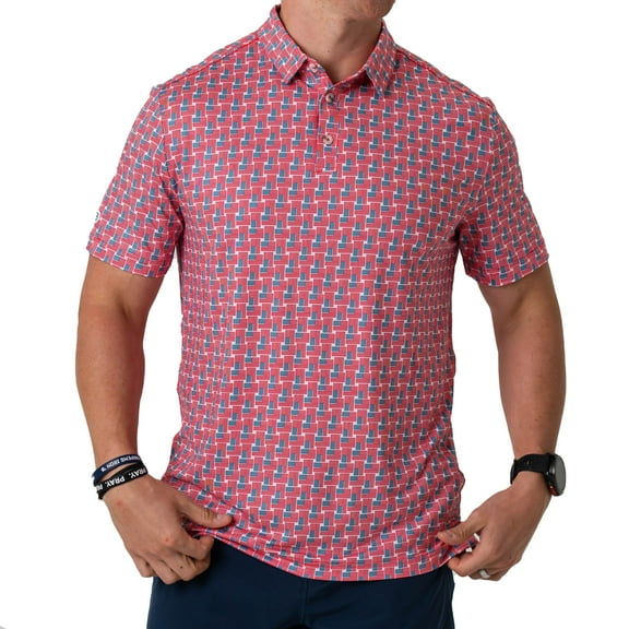 Burlebo Men's Performance Short Sleeve Polo Golf Shirt