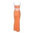 thumbnail image 7 of Women Cutout Backless Maxi Dress Sexy Sleeveless Split Cocktail Bodycon Spaghetti Strap Long Dress Party, 7 of 7