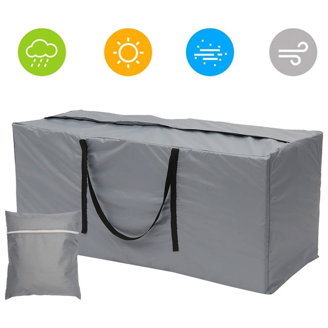 Sac de Rangement pour Coussins de Meubles de Jardin, Housse de Coussin de Jardin Extérieur pour Patio avec Poignée et Sac de Transport, Sac de Rangement pour Arbre de Noël en Polyester 210T Résistant aux Déchirures pour la Maison et Accessoires de Patio (