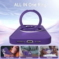 thumbnail image 4 of Magnetic Case for iPhone 14 with Hidden Ring Stand, Slim Kickstand Case Compatible with MagSafe Shockproof Soft Microfiber Lining Protective Case Cover for iPhone 14, Darkpurple, 4 of 5