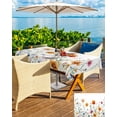 thumbnail image 5 of Fsddascl Spring Floral Outdoor Tablecloth - 60x120 Inch Rectangle Dining Table Cover, Pastoral Botanical Watercolor Flowers Waterproof Outdoor Table Cloth with Umbrella Hole & Zipper for Patio, 5 of 7