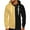 Yellow(New), variant on Men's Fashion Color-blocked Rugby Print Full Zip Casual Long Sleeved Drawstring Hooded Coat