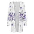 thumbnail image 4 of LOVZFMLL Cardigan pour Femmes Mode Décontractée avec Poches Manches Longues Imprimé Floral, 4 of 5