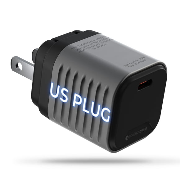 Cargador de pared Rolling Square Supertiny 65W USB-C GaN 65W