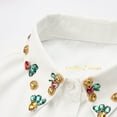 thumbnail image 4 of LoudSung Fake Collar Detachable Half Shirt Blouse False Collar Rhinestones Crystals Decorative Dickey for Women Girls, 4 of 7