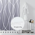 thumbnail image 3 of Ombre Purple Shower Curtain for Bathroom with Hooks,White Shower Curtain Set,Stripe Bath Curtains Decorative Shower Curtains Water Repellent Washable, 72x72, 3 of 6