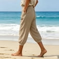thumbnail image 5 of cfhntfmh Casual Capri Pants for Women High Waisted Loose Fit Joggers with Pockets Lightweight Comfy Lounge Pants, 5 of 7